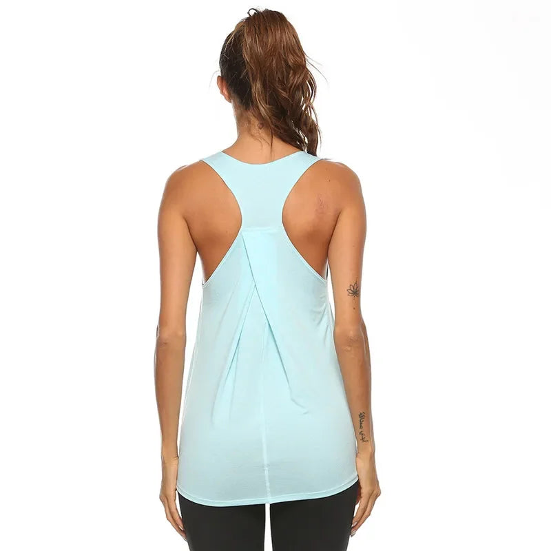 STOUREG Sleeveless Racerback Workout Tops for Women Quick Dry Yoga Tank Top Women Fitness Crop Top Yoga  Shirts