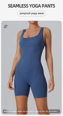 STOUREG Seamless vest one-piece yoga suit,women's high elasticity sports one-piece suit,lift the buttocks and back fitness suit