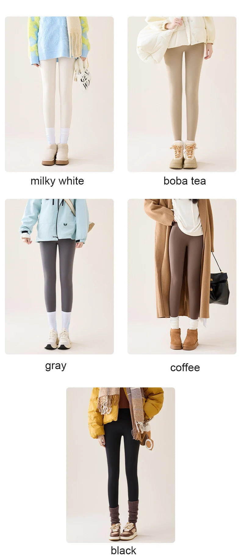BIVIGAOS Autumn Winter High Waist Fleece Sharkskin Leggings Women Seamless Slim Tight-Fit Velvet Thickened Elastic Warm leggings