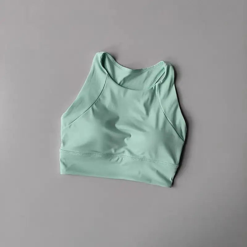 Women's Sports Bra Fitness Bra High Impact Sports Bra Shockproof Push-up Pad Sports Vest Breathable Yoga Underwear Running Vest