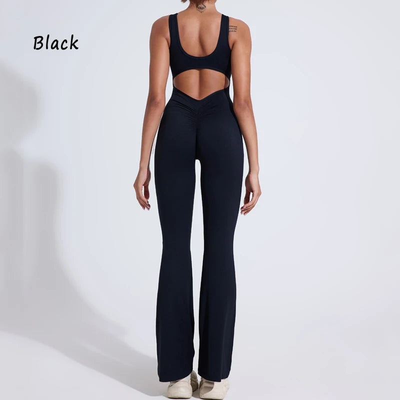 QINACTIV RearV-lift buttocks tight fitting one-piece nude yoga suit winter women's outdoor running sports one-piece fitness suit