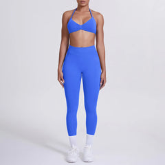 Women's 2-Piece Patchwork Yoga Suit - Tummy Control Slimming Set