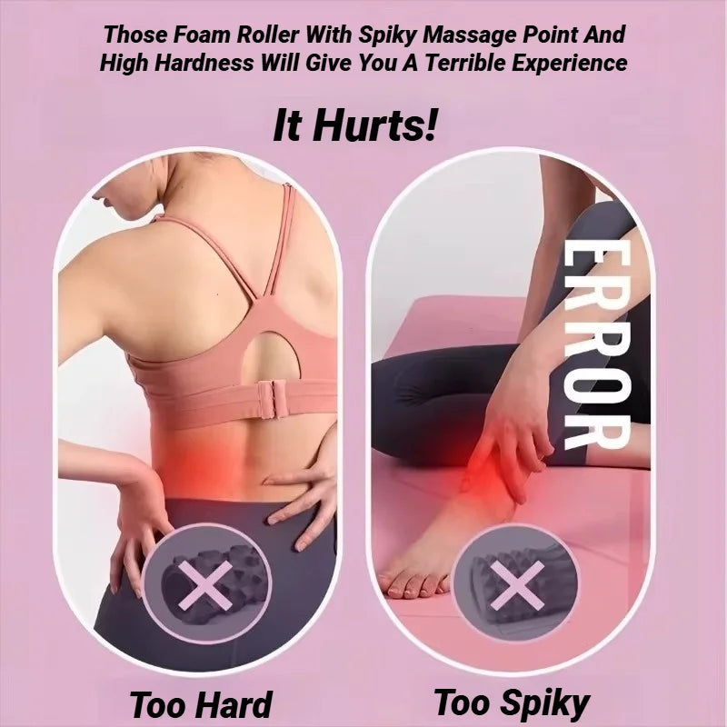 3D EVA foam hollow massage roller for yoga, muscle therapy, and sports rehabilitation.