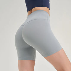 SOISOU Nylon Women's Shorts Gym Yoga Shorts Leggings High Waist Elastic Tight Breathable No Awkward Lines Women's Cycling Shorts