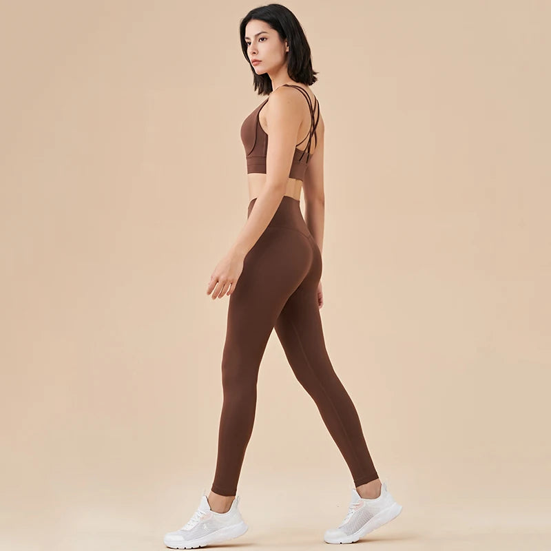 SOISOU Nylon Winter Warm Leggings Yoga Gym Women's Pants Invisible Waist Pocket Soft Elastic High Waist Sexy Woman Clothing