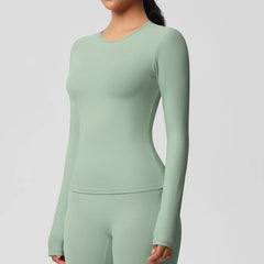 Women's Long Sleeve Workout Top - Dry Fit Breathable Sports Top
