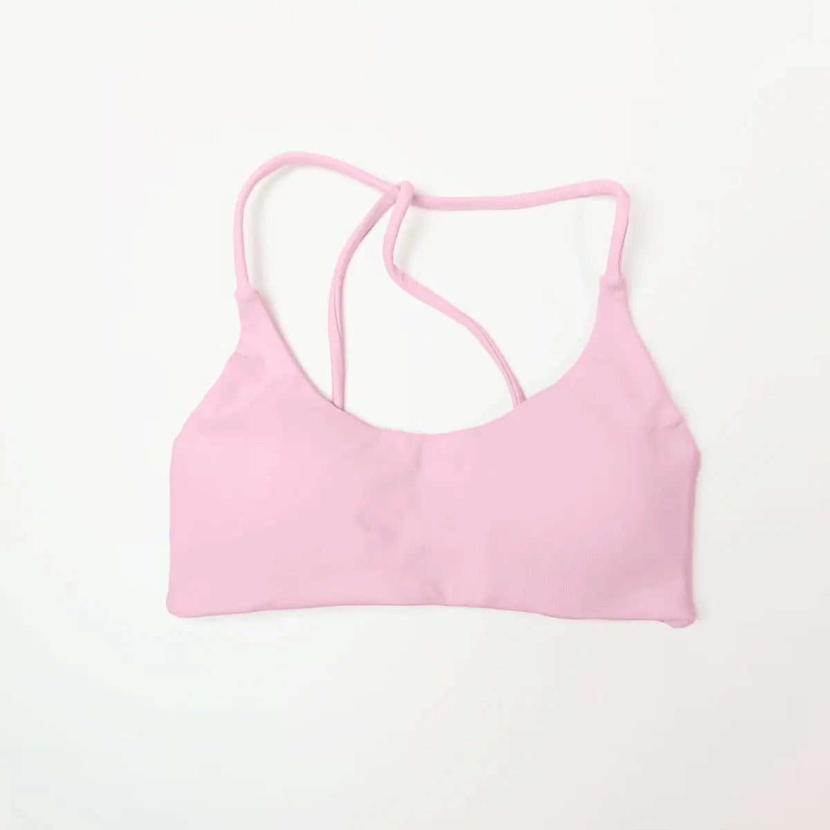 NCLAGEN Twist Back High Support Sports Bra – Seamless Push-Up Gym Top