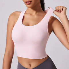 Women's Fitness Wear – Shock-Absorbing Yoga Bra with Wide Straps