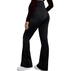 Maternity Ice Silk Wide-Leg Pants - Summer Loose Pleated Maternity Wear