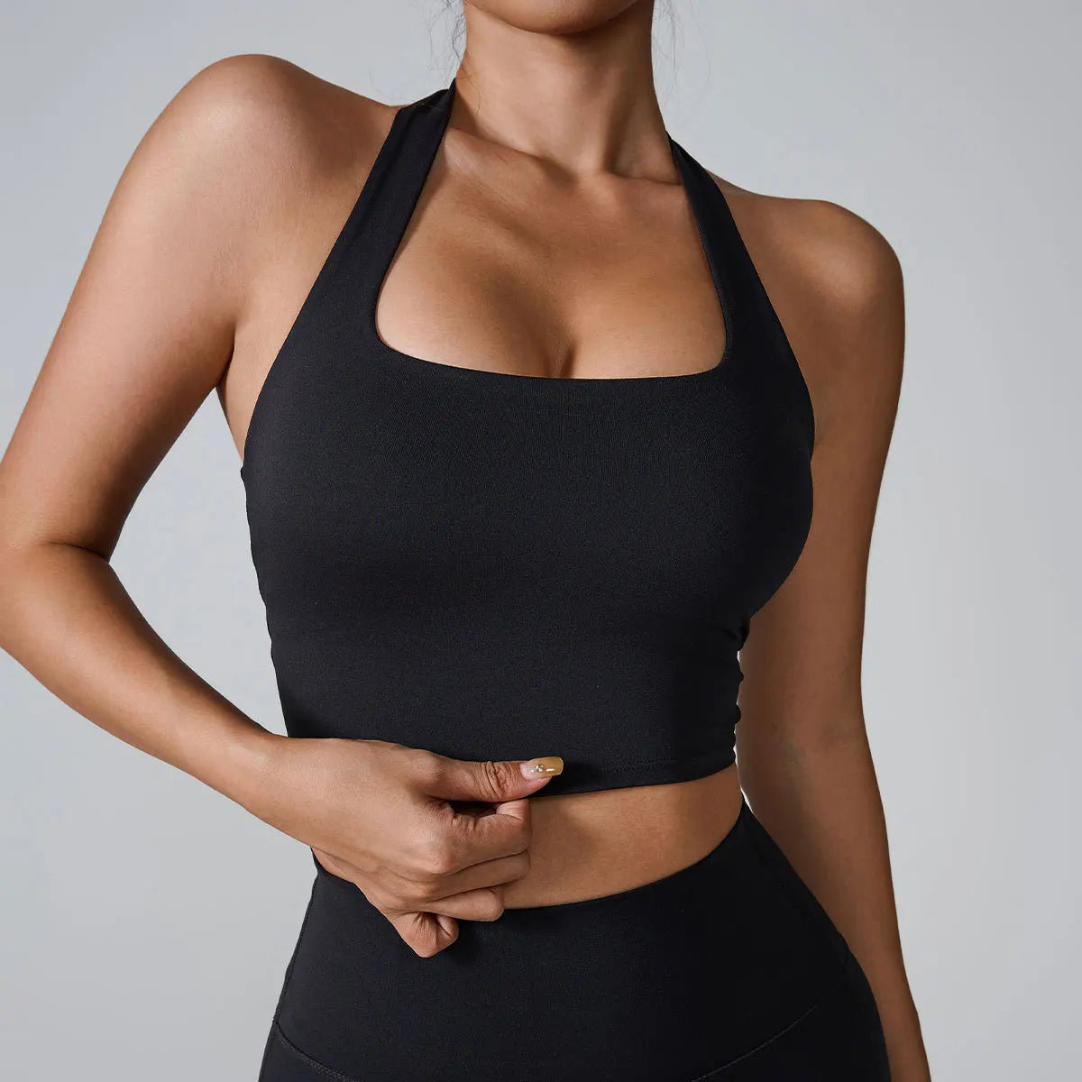 Ctenkevet Hang Oneself Sports Tank Tops Women Gym Backless Bra Yoga Vest Female Push Up Crop Top Sport Outfit For Woman