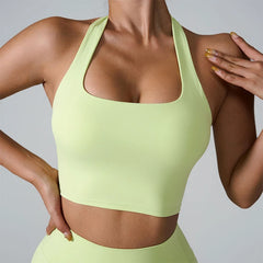 Ctenkevet Hang Oneself Sports Tank Tops Women Gym Backless Bra Yoga Vest Female Push Up Crop Top Sport Outfit For Woman