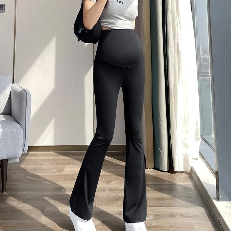 Maternity Flared Yoga Pants - Summer Thin Casual Shark Pants for Pregnancy