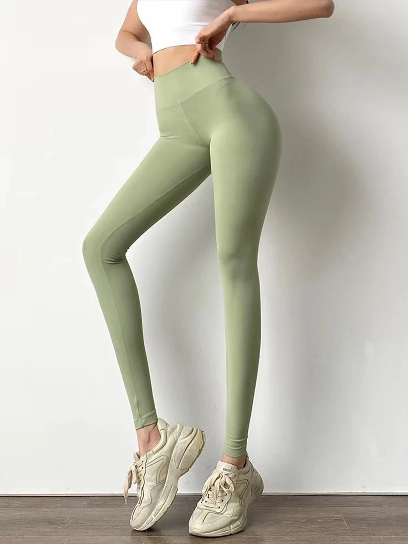 QINACTIVE Nylon Gym Yoga Pants Women Leggings For Fitness High Waist Long Pants Women Hip Push UP Tights Women