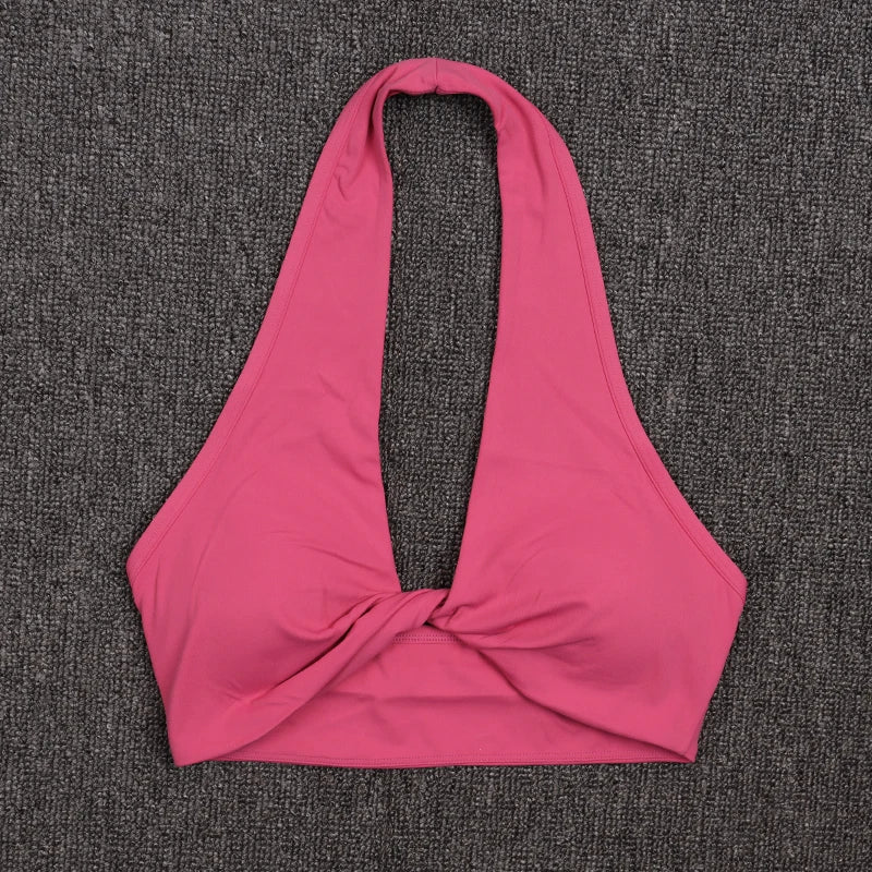 SOISOU Nylon Sexiest Bra Gym Sport Yoga Bra For Women Elastic Tight Breathable Chest Pad Removable Top Women Bikini 6 Colors