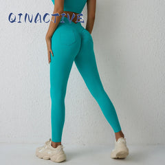 QINACTIVE Nylon V Leggings Woman Yoga Pants For Women Scrunch Butt Yoga Leggings Workout Gym Tights Sexy Sports Legging Activewe