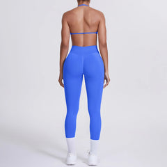 Women's 2-Piece Patchwork Yoga Suit - Tummy Control Slimming Set