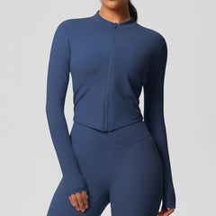 Seamless Zipper Yoga Jacket | Women's Long Sleeve Running Shirt | Befit
