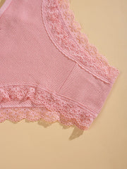 8-Piece Women's Cotton Lace Panties - Sexy Double Strap Bikini Underwear
