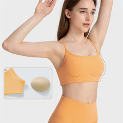 Stylish Cross Thin Straps Sports Bra Padded Gym Fitness Underwear For Women Beautiful Backless Workout Yoga Bra