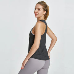 STOUREG Women Sleeveless Racerback Workout Yoga Tank Tops  Running Training Yoga Shirts Athletic Gym Fitness Sport Vest