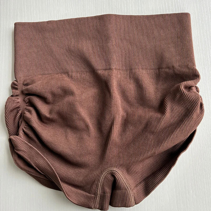 STOUREG Drawstring Women's Yoga Shorts,High Stretch Hip Lifting Sports Shorts,Seamless Fitness Leggings,Fitness Running Shorts