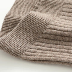 Women's 100% Merino Wool Striped Winter Leggings – Warm Knitted