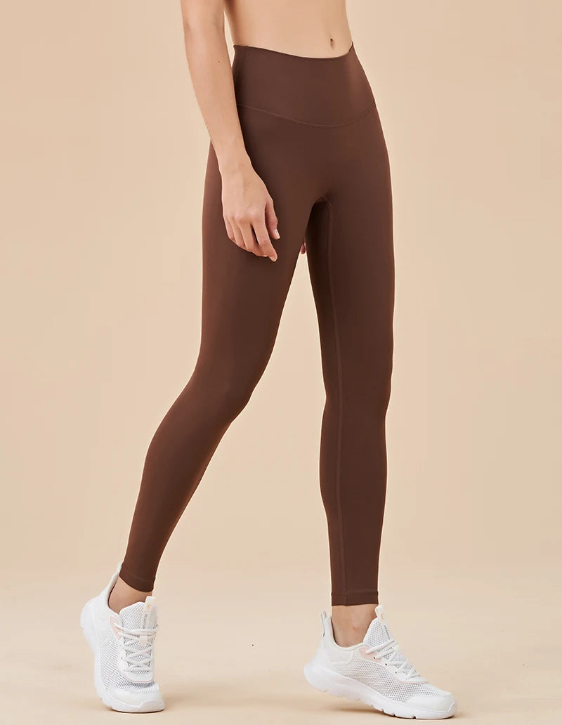SOISOU Nylon Winter Warm Leggings Yoga Gym Women's Pants Invisible Waist Pocket Soft Elastic High Waist Sexy Woman Clothing