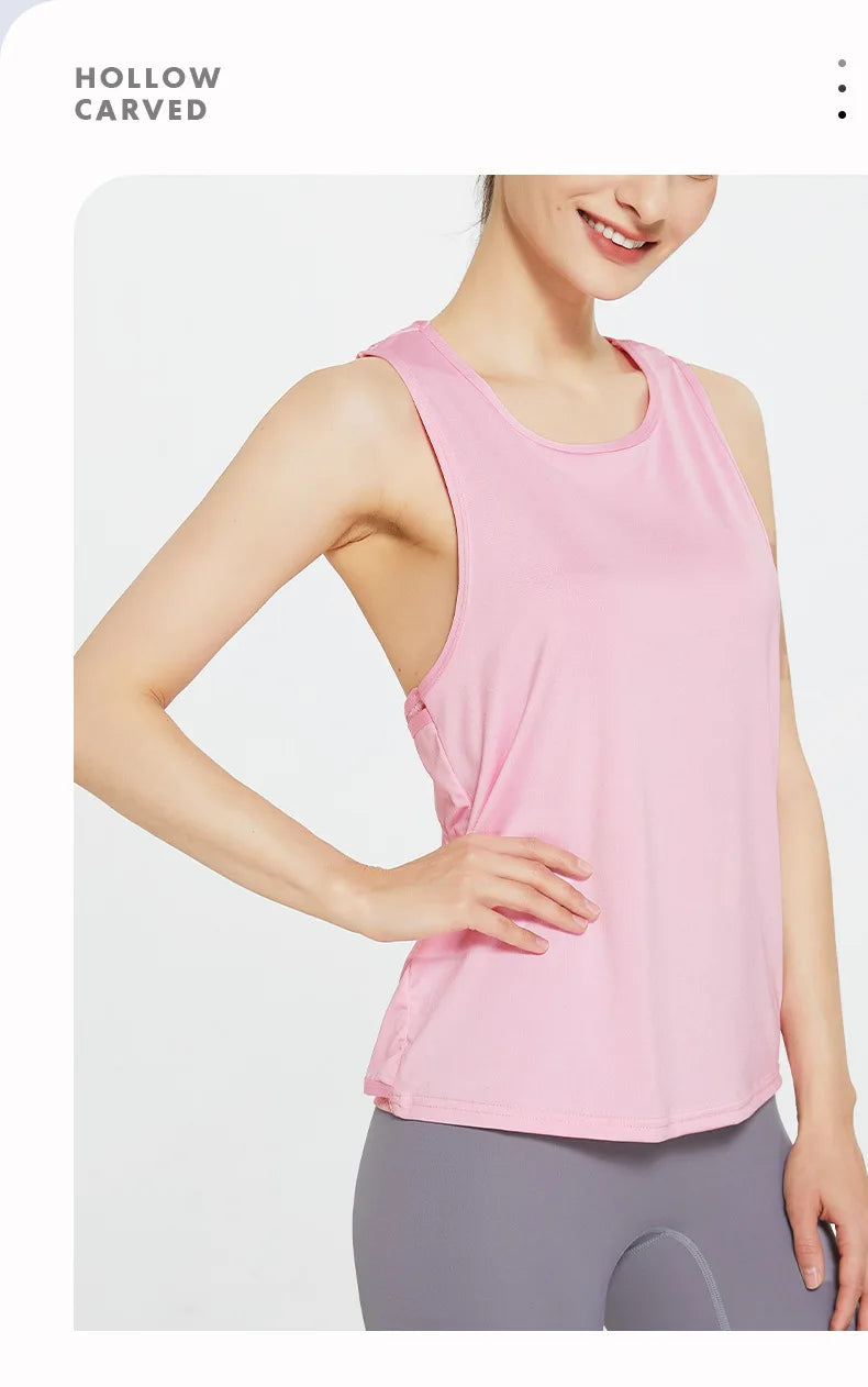 STOUREG STOUREG Women's Sleeveless Workout Gym Tank Top, Running Training Yoga Top, Fitness Sports Yoga Shirt