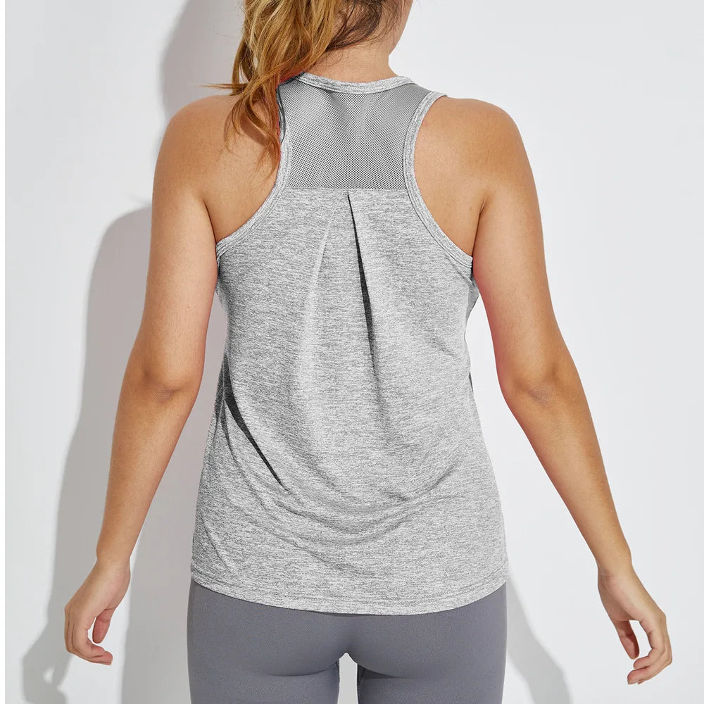 STOUREG Women's Sports Loose Fit Sleeveless T Shirt,Summer Quick Dry Running Fitness Shirt,Quick Dry Women's Fitness Tank Top
