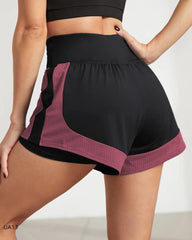 Women's 2-in-1 Double-Layer Sports Shorts - Running & Summer Gym Training Gear