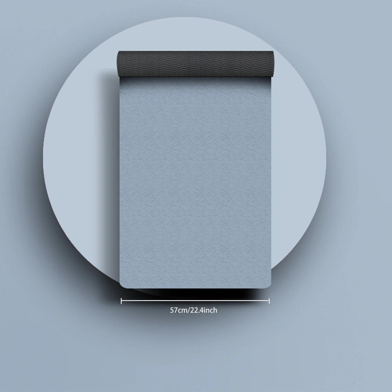 TPE eco-friendly yoga mat with strap, non-slip mat for women’s home fitness and Pilates.