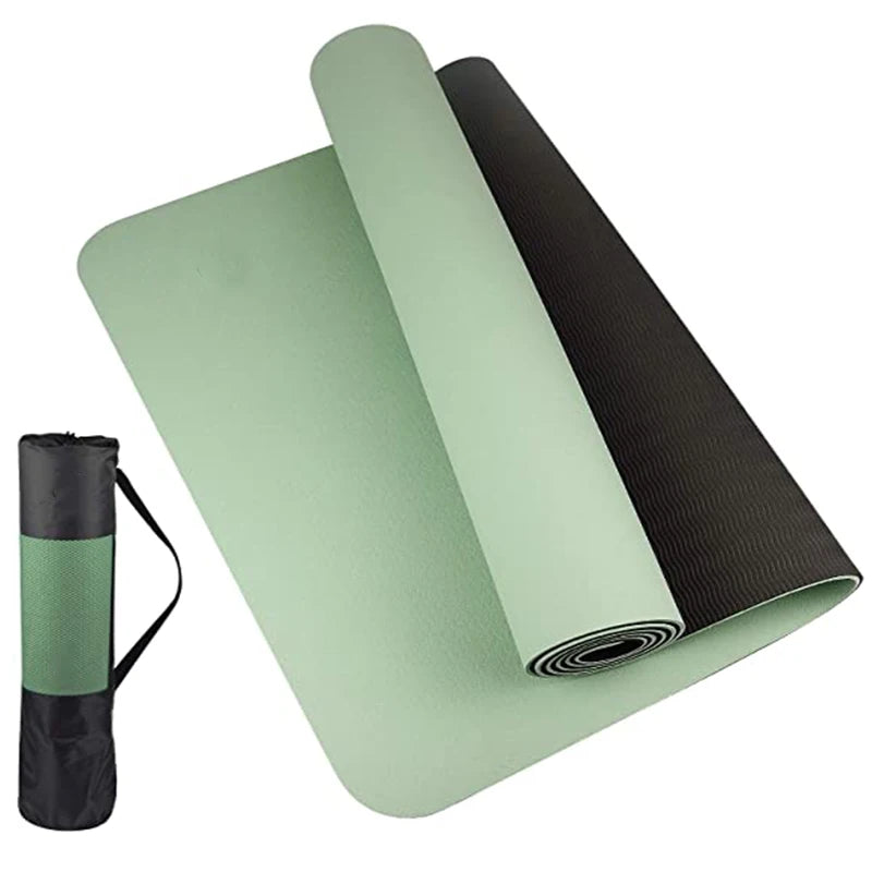 Non-Slip TPE Yoga Mat – 6mm thick, comfortable