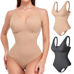 Shapewear Bodysuit Thong | Deep V-Neck Waist Trainer Corset | Befit