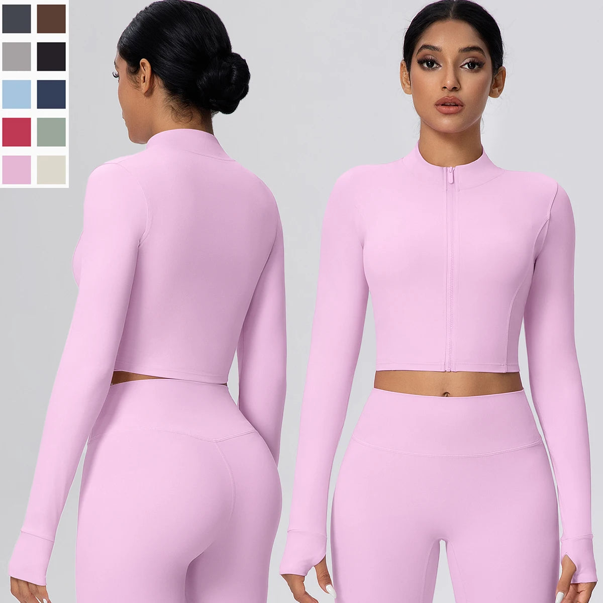 Slim Casual Zipper Yoga Jacket | Long Sleeve Gym Top | Befit