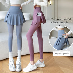 Two-Piece Seamless Fitness Leggings | Yoga Pants with Pocket | Befit