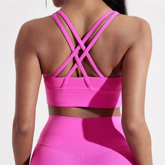 Women's Padded Cross-Back Yoga Bra | Tight Fitness & Gym Top | Befit