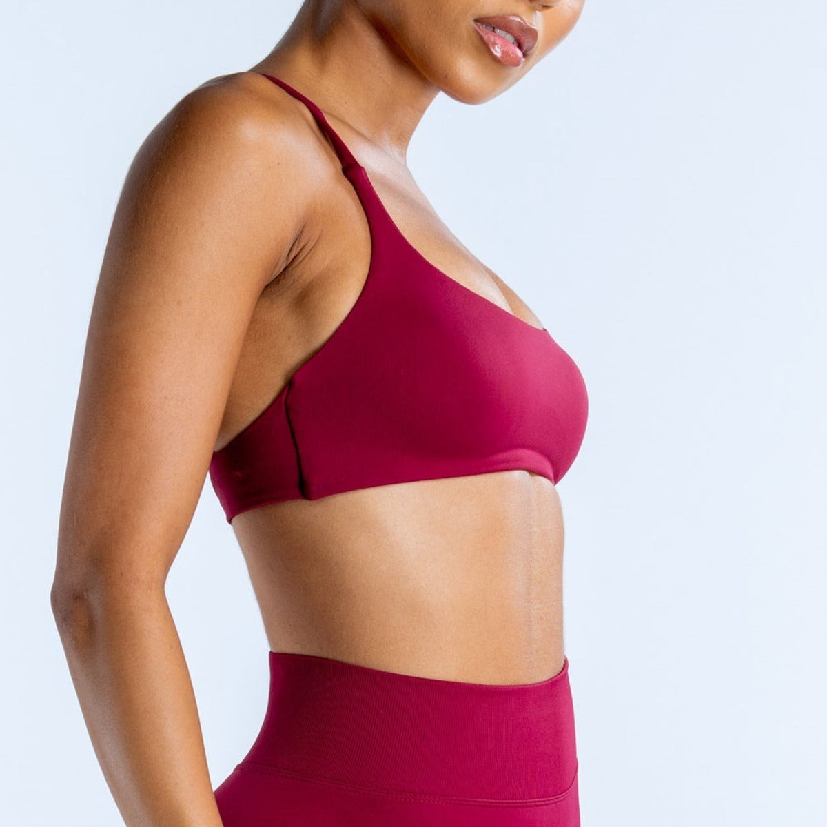 NCLAGEN Twist Back High Support Sports Bra – Seamless Push-Up Gym Top